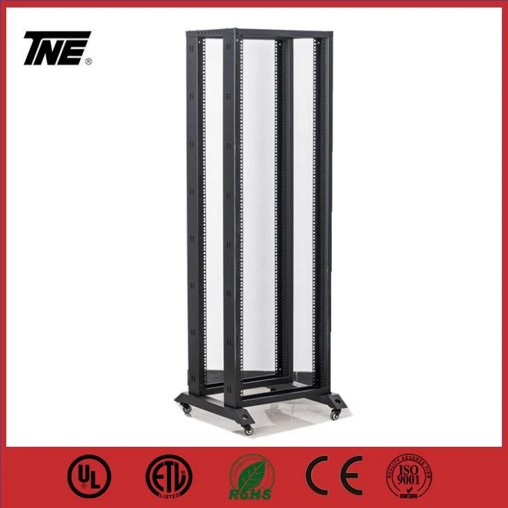 Four Poles Rack Open Frame Server Rack With Wheels